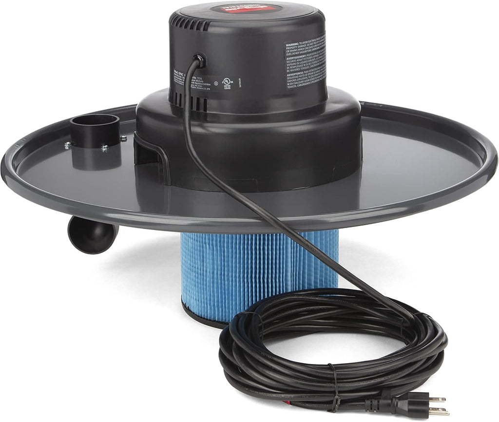Shop-Vac 9700606 55 Gallon Drum Two-Stage Wet/Dry Head Assembly, 3.0 Peak HP, 1.5 Inch Diameter x 12 Foot Crush-Resistant Hose, 35 Ft Cord Length, For Heavy-Duty Wet/Dry Pickup With Blower Feature