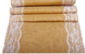 thaisan7, 100% Jute Burlap Hessian Table Runner Lace for Welding Party Home Decore Visitor Welcome- 12' W x 71' L (25)
