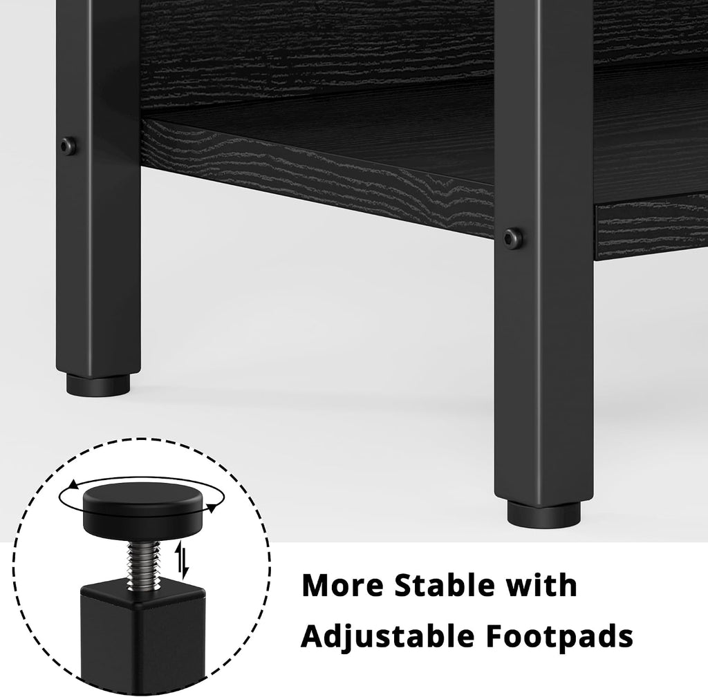 IRONCK Bookshelf, Bookshelves and Bookcases, 5 Tiers Bookshelf with Baffles, Large Book Shelf with Metal Shelving, Triple Wide Shelves for Living Room, Home Office