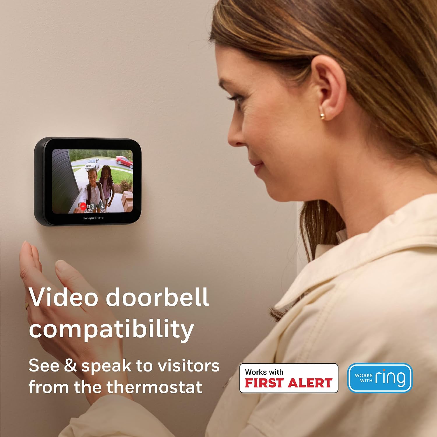 Honeywell Home X8S Premium Smart Programmable Wi-Fi Thermostat, Video Doorbell Access, Humidity Control, 5' Customizable Touchscreen, Sensor Feature, Energy Star, Works w/Alexa,Matter,Apple,Google