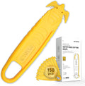 150-Pack Box Cutter Safety Knife - Safety Utility Cutter and Package Opener with Recessed Concealed Stainless Steel Blade for Household, Workshop & Warehouse