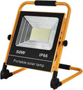 Solar Flood Lights 50W Led Work Light,Rechargeable Portable Waterproof Solar Led Flood Lights for Outdoor Camping Hiking Emergency Car Repairing,