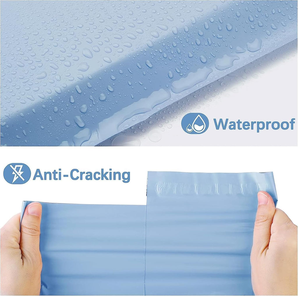 Metronic Poly Mailers 90000 Pack 12 x 15.5, Strong Adhesive Shipping Envelopes for Clothing, Waterproof Shipping Bags for Businesses, Flexible Mailers Poly Bags, Packages Bags Bulk, Light Blue