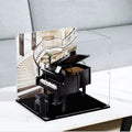 Dustproof Acrylic Display Box Compatible with Lego 21323 Grand Piano Display Case, Dustproof Box, Storage Box, Display Box (Only Display Box) (Black Base)