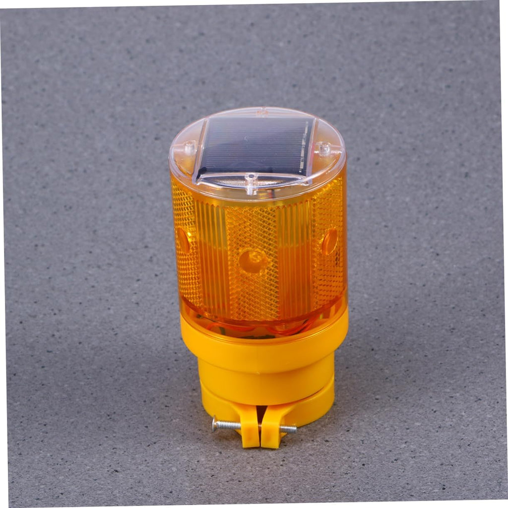 Zerodeko 10pcs Solar Light Strobe Beacon Lamp for Traffic Safety Road Construction and Emergency Use Orange