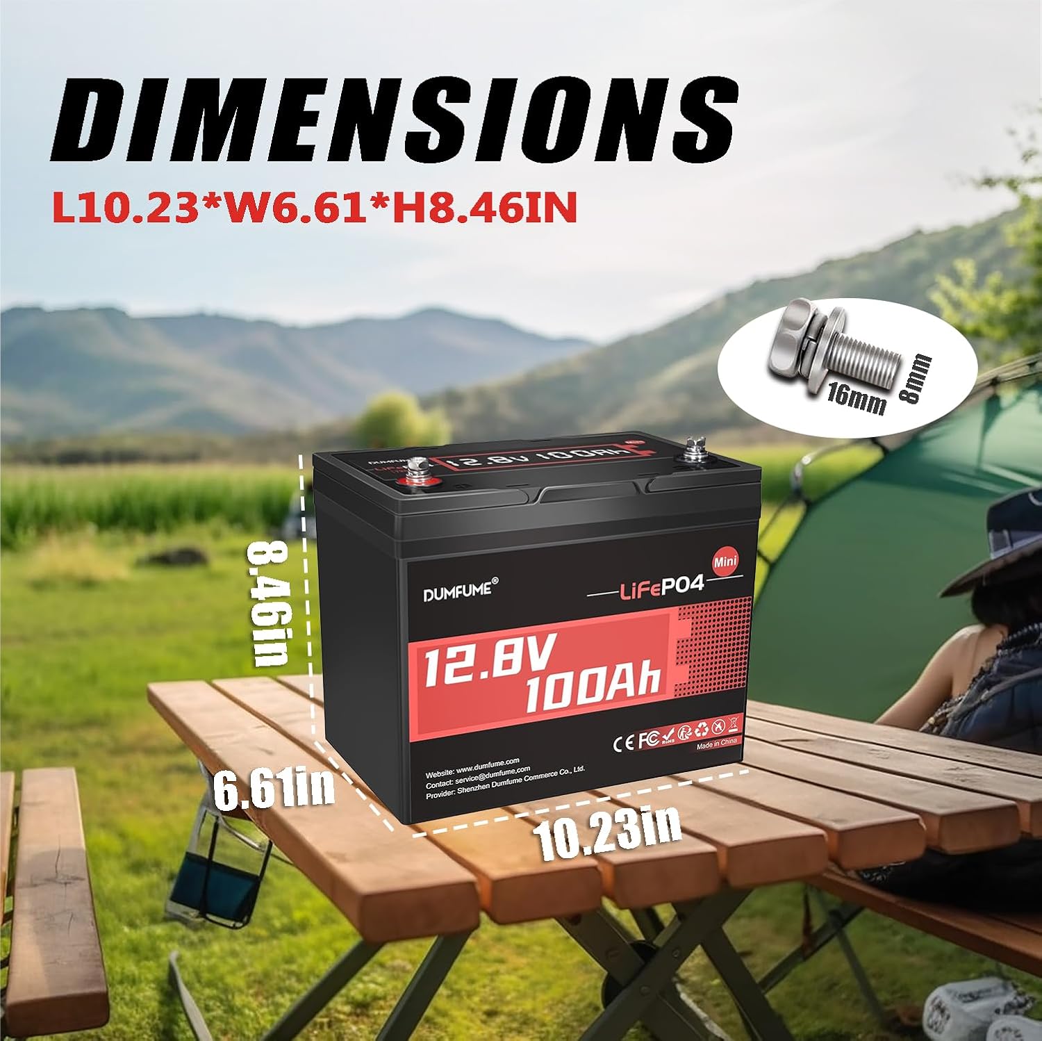 2 Pack 12V 100Ah Mini LiFePO4 Battery, Built-in 100A BMS,1280Wh Deep Cycle Rechargeable Lithium Battery 6000+ Cycles 10-Year Lifespan for RV, Solar, Off-Grid and Home Energy Storage