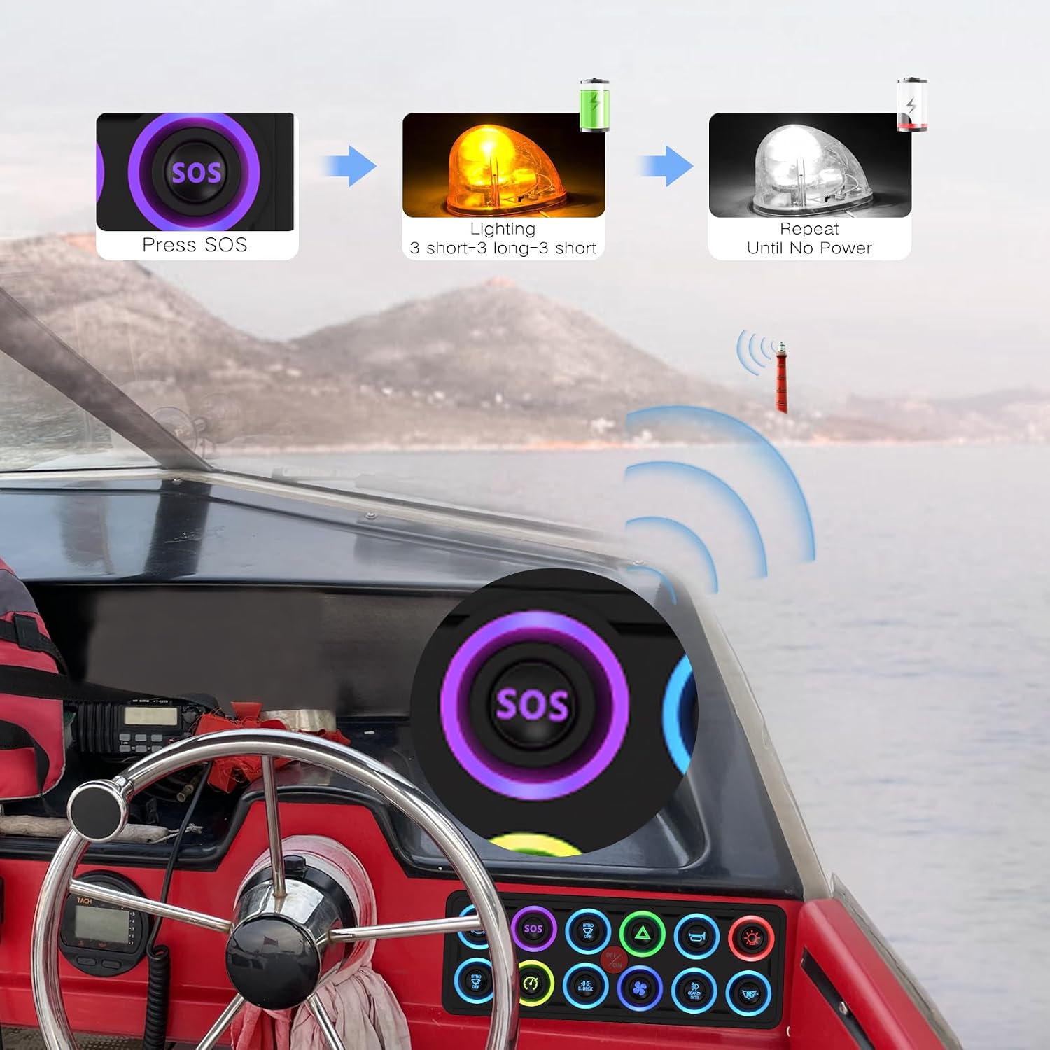 MaySpare Switch Panel Upgraded Multicolored Toggle Momentary Pulse Panel,Electronic Relay System for Yachts Trucks Off-Road Vehicles RVs SUVs UTVs ATVs- IP68 Waterproof (12 Gang Switch Panel)