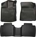 Husky Liners Weatherbeater Floor Mats | Fits 2012-2014 Toyota Venza | Front & 2nd Row, 3-pc Black - 99541