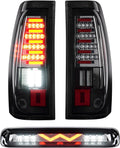 Tail Light + 3rd Brake Cargo Lamp for Chevy Silverado 1500 2500 2003-2006, Silverado Sierra 1500 1500HD 2500HD Classic 07, Sierra 1500 04-06, 1500HD 05-06, 2500 HD 3500 04-06 Rear LED Taillight