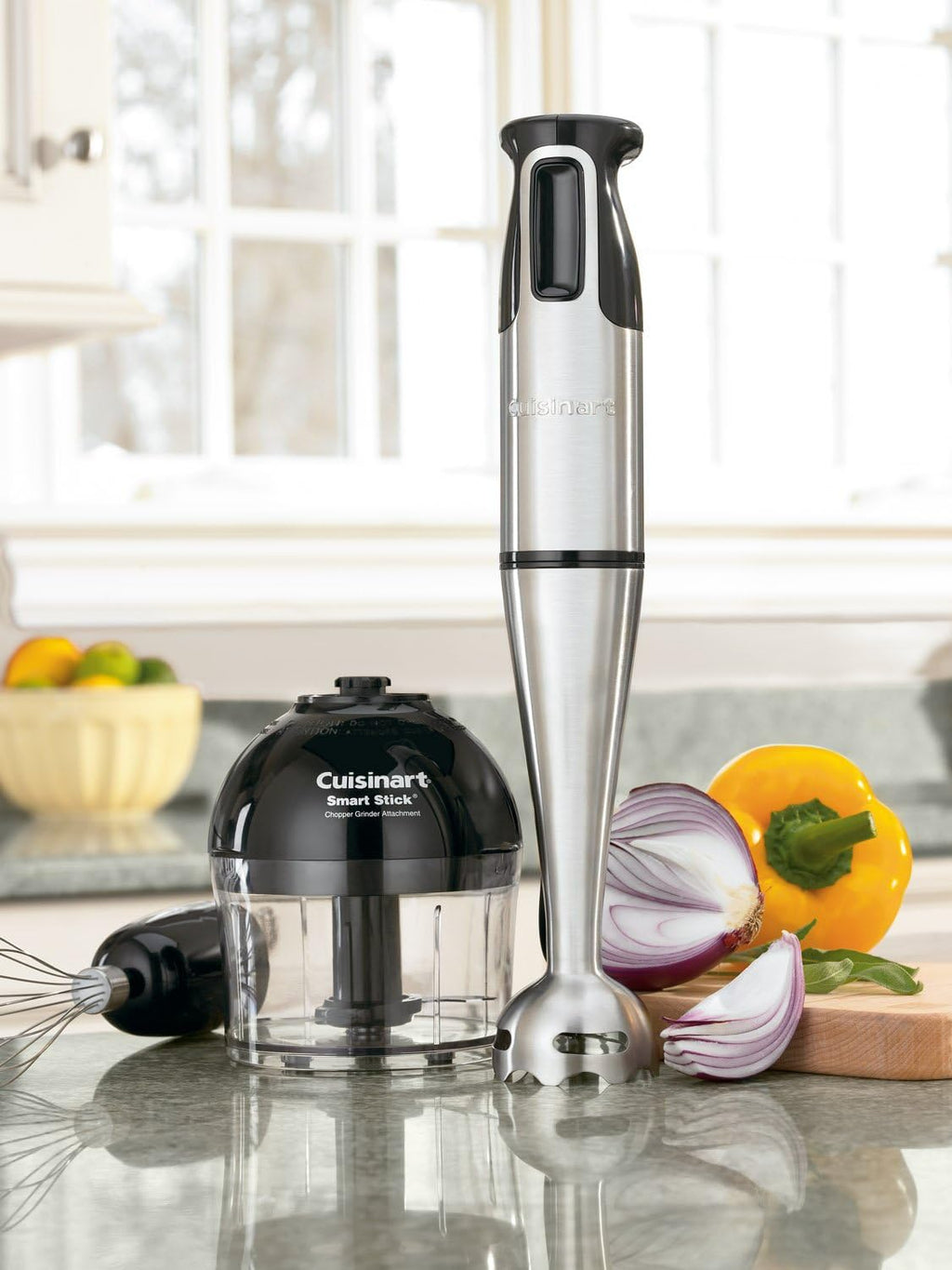 Cuisinart CSB-77 Smart Stick Hand Blender with Whisk and Chopper Attachments