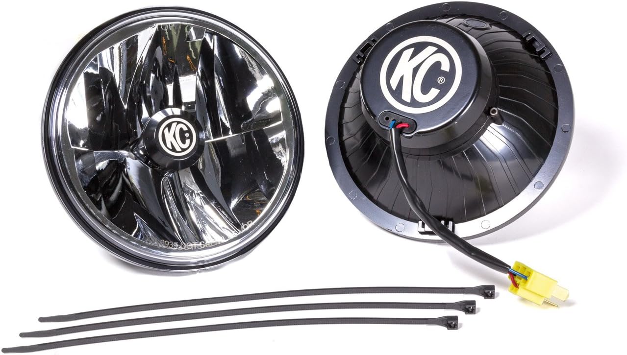 KC HiLiTES 42361 Gravity LED 7' DOT Headlight, Jeep TJ 97-06/H4 Universal - Pair Pack System