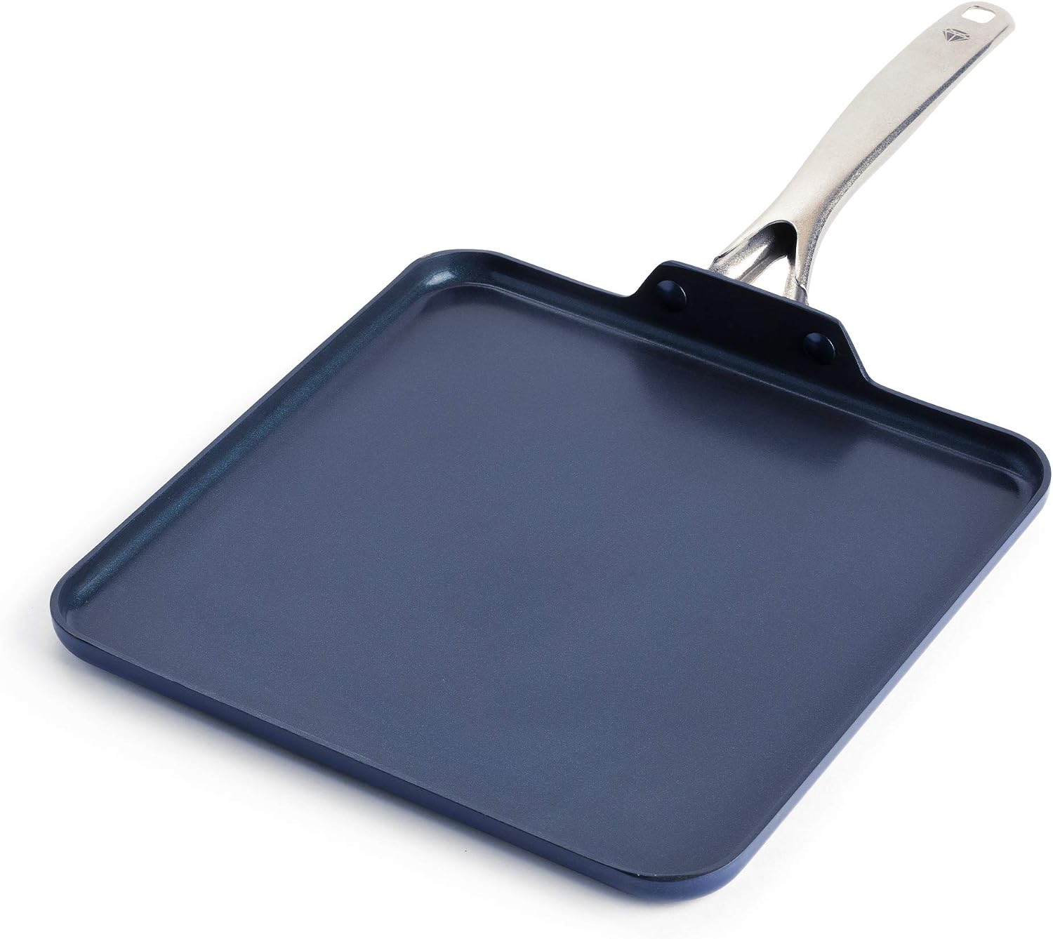 Blue Diamond 14 Piece Nonstick Cookware Set & 11' Griddle Pan, Diamond Ceramic Pots & Pans, Dishwasher & Metal Utensil Safe, Non Toxic PFAS-Free, Kitchen Cooking Sauce & Saute Pans, Oven 600F, Blue