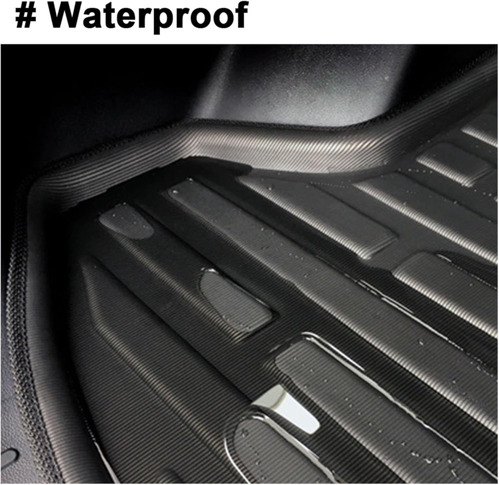 Auto Rear Trunk Tray Cargo Liner Boot Floor Mat Carpet TPR Waterproof Compatible with Tesla Model 3 2017 2018 2019 Car Accessories