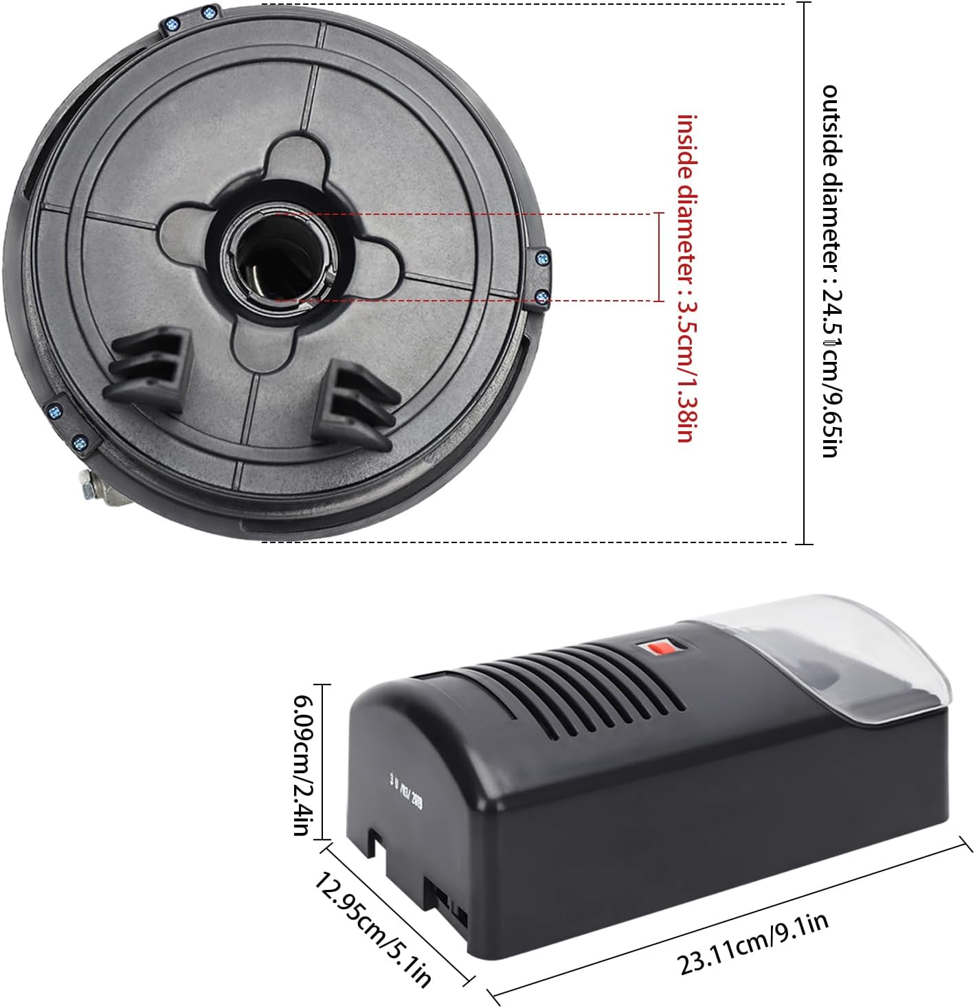 Electric Garage Roller, Electric Garage Roller Remote Door Opener, Electric Rolling Shutter Roller Remote 250N Force 2 Remotes + Control Box