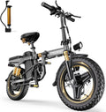 INSDRGN 14' Folding Electric Bike for Adults, Peak 1500W Motor,20MPH Max Speed,48V 16Ah Removable Battery Electric Bike, 35/62Miles Max Range, UL 2849 Certified E Bike