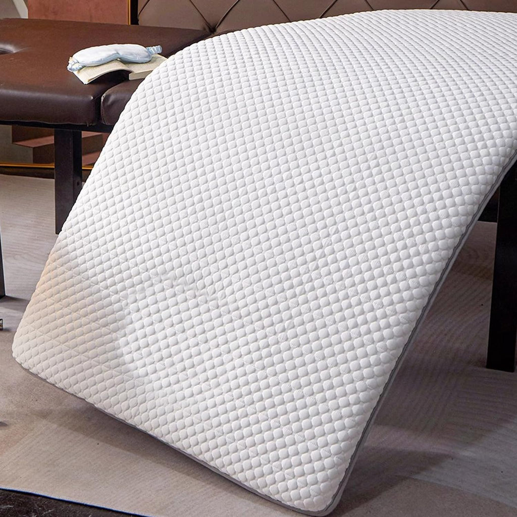 Thicken Topper for Massage Bed 7Cm Spa Massage Table Pad with Elastic Band Beauty Salon Bed Pad Non-Slip Lash Bed Cushion for Beauty and Massage Round Trapezoid Head,White/b(s),70 * 190cm(N)