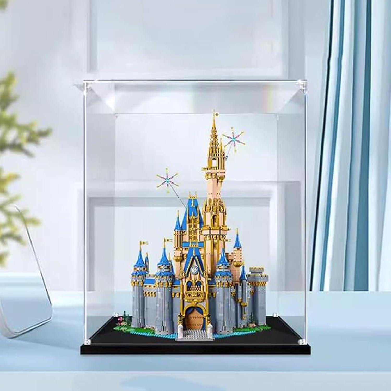 Display Case for Lego Disney Castle 43222, Dustproof, UV-Protected, Custom Fit Showcase, Gifts for Lego Lovers, Storage (Transparent 3mm-85*65*40)