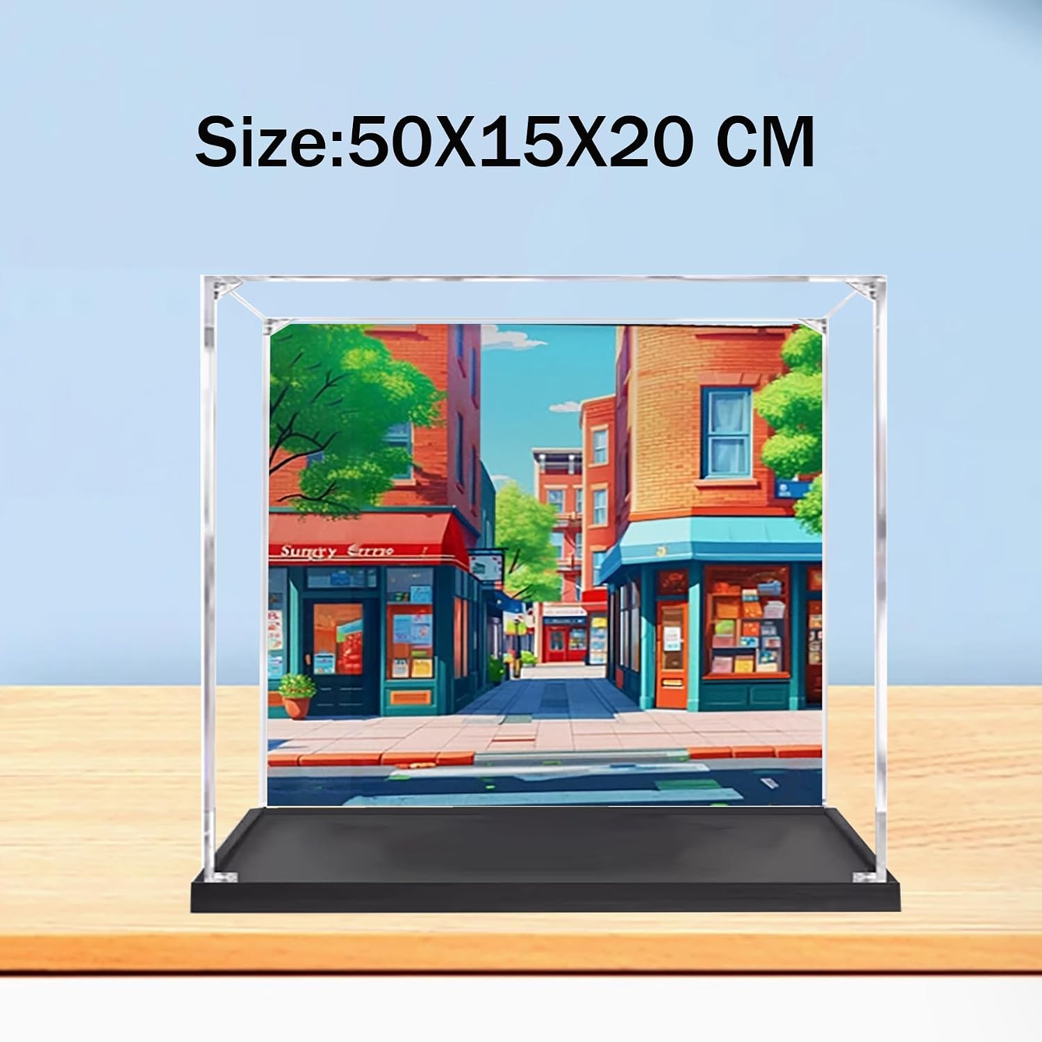 Acrylic Display Case for Lego 76446 Knight Bus Building Set– Dustproof Display Box & Showcase,, Display Box Compatible with Lego 76446 -Only Display case (Base Spray 2)