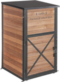 GUTINNEEN Package Delivery Box for Outside Large Parcel Drop Box,Metal Frame Solid Wood, Anti-Theft Baffle, Password Lock,Gas-Strut Lid,Weatherproof for Multiple Packages, 22.2' L x 27.5' D x 40.6' H