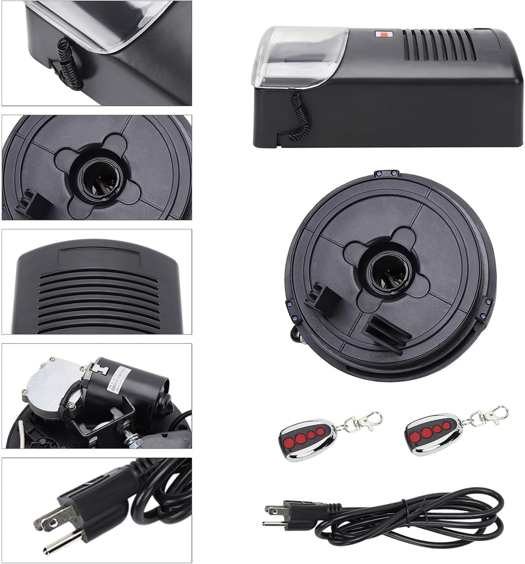 Electric Garage Roller, Electric Garage Roller Remote Door Opener, Electric Rolling Shutter Roller Remote 250N Force 2 Remotes + Control Box