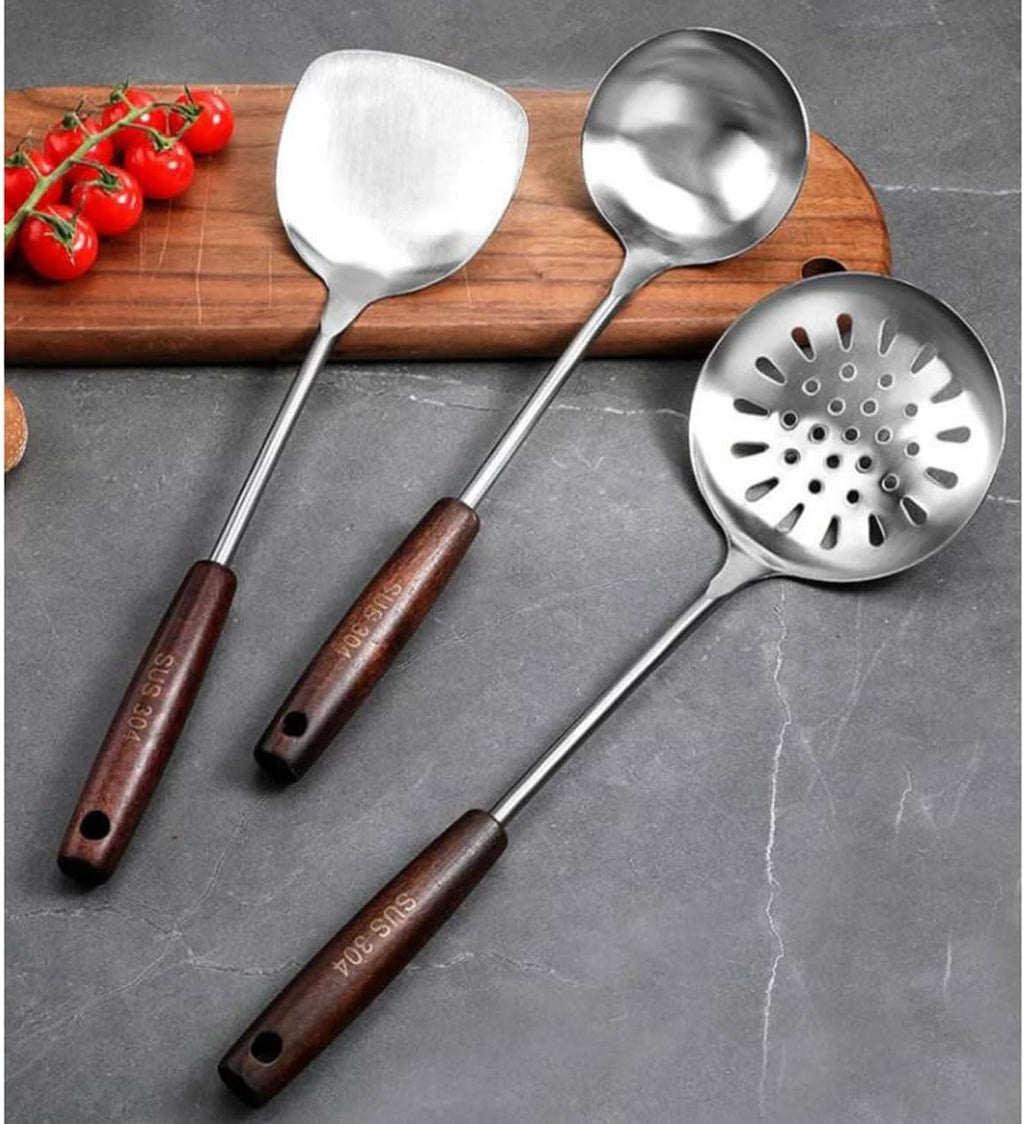 Kitchen Utensils Set, Kitchen Tools Cookware Dining Gadgets Spoons for Cooking Spatulas Stainless Steel Cooking Utensils Spatulas Spoons 6 Pieces Sets