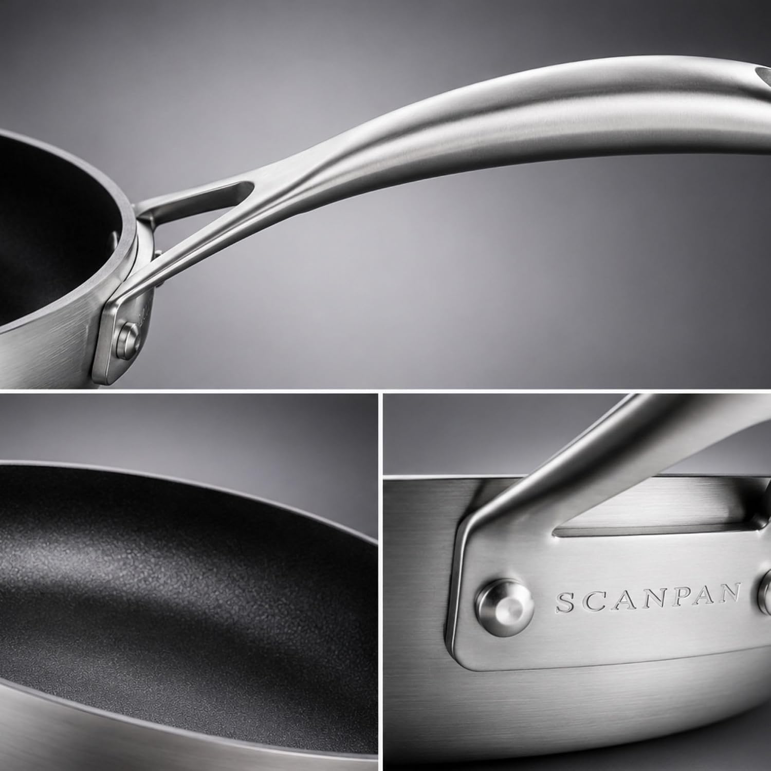 Scanpan CS+ 2-Piece Nonstick Fry Pan Set (8 & 10 1/4 inch) – Compatible with All Cooktops, Induction Ready, Metal Utensil Safe, Oven Safe to 500°F, Dishwasher Safe