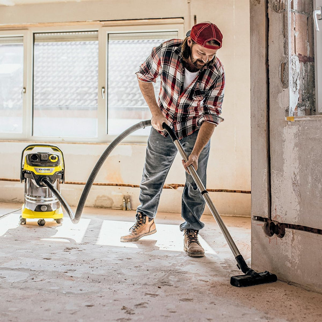Kärcher Wet/Dry Vacuum Cleaner WD 6 P S V -30/6/22/T, blowing function, power: 1300 W, stainless steel tank: 30 l, suction hose: 2.2 m, with socket, tool hose & adapter, flat filter, nozzles
