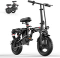 Electric Bike for Adults,14' Folding Adult E Bike with 650W Peak Motor,25 mph,30 Miles Range, 8-Point Suspension & Disc Brake,Commuter Electric Bicycle,UL2849 E Bike