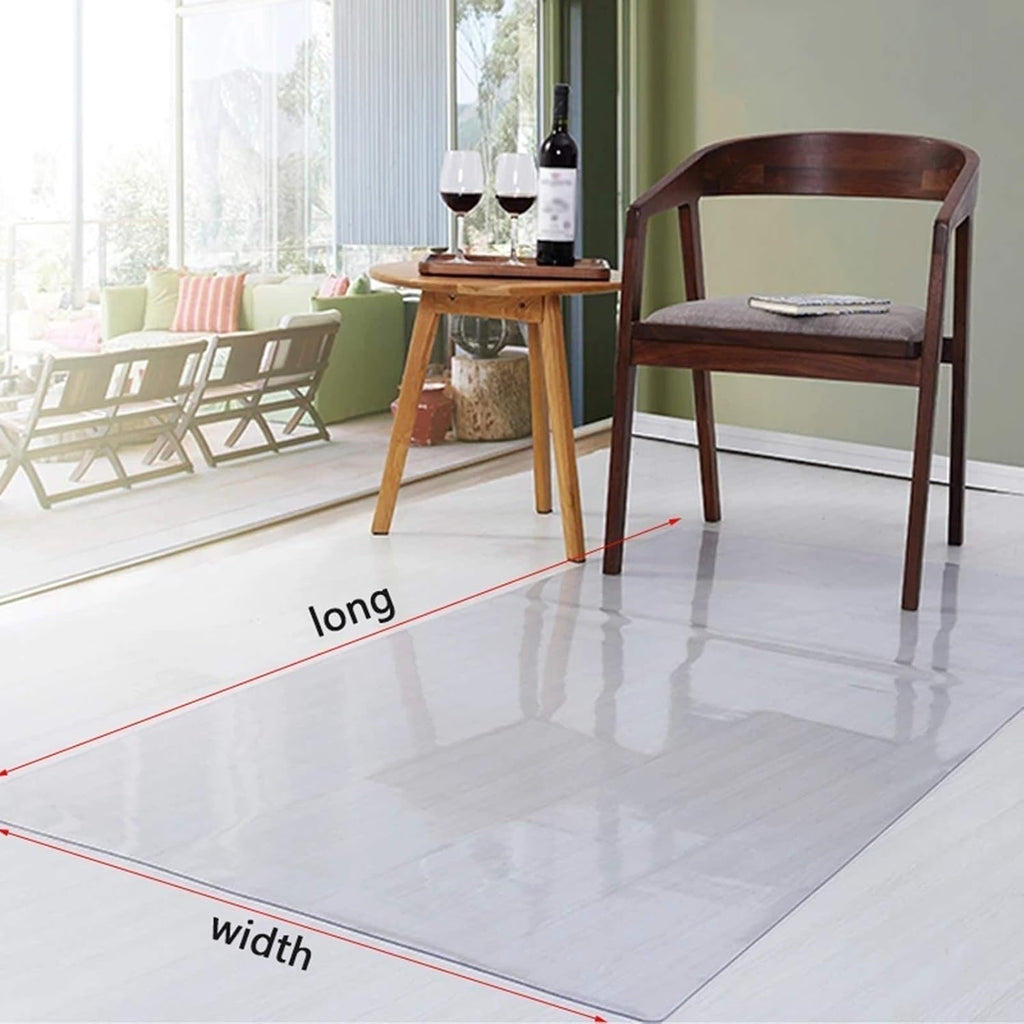 Clear PVC Furniture Protectors Waterproof PVC Table Pad 3 Thicknesses Tablecloth for Hardwood Surface Kitchen Carpet Tiles Dresser Desk Covers, Custom Size