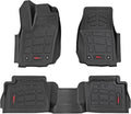 Rough Country Sure-Fit All Weather Floor Mats for Toyota Tacoma Double Cab (2024-2025) - Non-Slip, Waterproof Flexible Floor Mat, Front & Rear Set