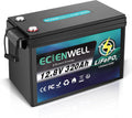 12V 320Ah Lithium LiFePO4 Battery Mini, 15000+ Deep Cycle Marine Battery with 200A BMS, Grade A Battery, IP65 Waterproof, 12V 300Ah+ for Golf Cart, Trolling Motor, RV, Truck, Camp, Solar