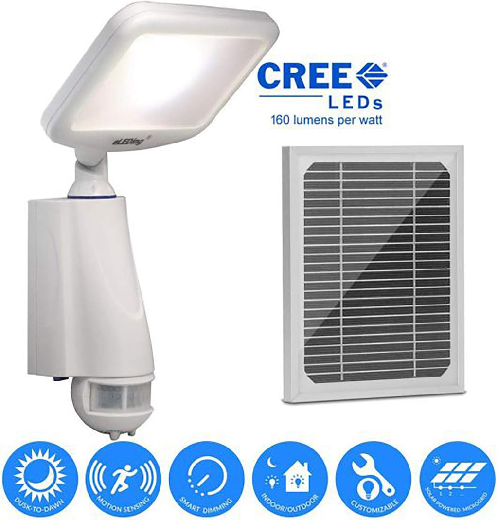 eLEDing Solar Power Microgrid CREE LED Pure Digital Smart for Dusk to Dawn Motion Activated Security Safety CCTV Street Parking Flood Spot Light(2)