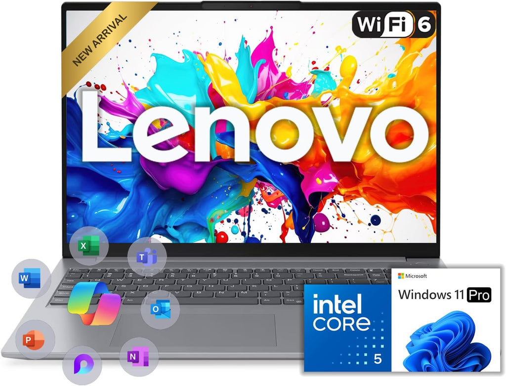 Lenovo New Thinkbook Business Laptop 2025/2026 Edition, Intel Core i5-13420H 8-Core Processor, 16' LED FHD Anti-Glare Display, 16GB RAM, 1TB SSD, Long Battery Life, Ultra Quiet Design,Windows 11 Pro
