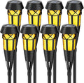 Flickering Flames Torch Light Solar Garden Lights Waterproof Landscape Lighting - 8 Pack