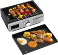CAMPLUX Propane Griddle Grill 2-in-1 11,000 BTU, Portable Camping Griddle Ceramic Coated, 18-Inch Tabletop Grill with 20 lbs and RV Regulator for BBQ, Camping, RV Picnic and Tailgating