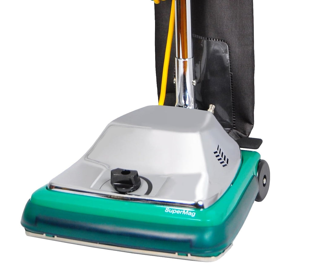 Bissell BigGreen Commercial BG107HQS DayClean Quiet-Motor System Upright Vacuum, Comfort Grip Handle with Magnet, 650W, 12' Vacuum Width