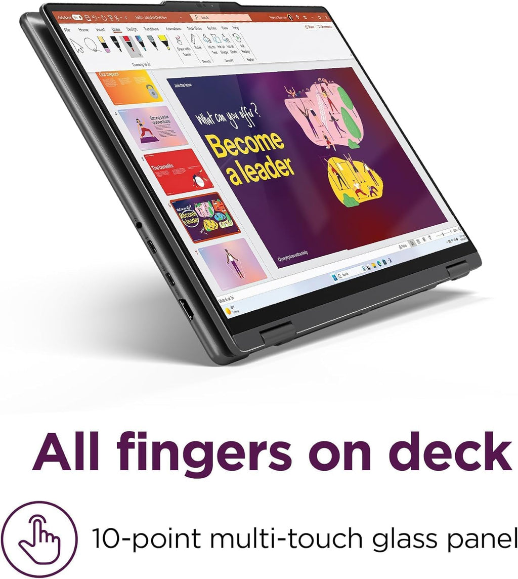 Lenovo Yoga 7i 2-in-1 Business Laptop (16' FHD+ Touchscreen, Intel Ultra 7 155U (Beat i7-1355U), 16GB DDR5 RAM, 1TB SSD), Backlit, Fingerprint, 1080p IR Webcam, 2x Thunderbolt 4, Win 11 Home, AI PC