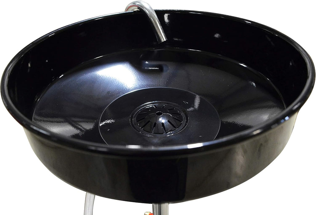 JohnDow Industries JDI-18DC 18-Gallon Self-Evacuating Portable Oil Drain with Auto-Check Technology, Adjustable 36-59' Height, 16' Funnel & 6' Hose – Heavy-Duty Waste Oil Drain for Auto Shops