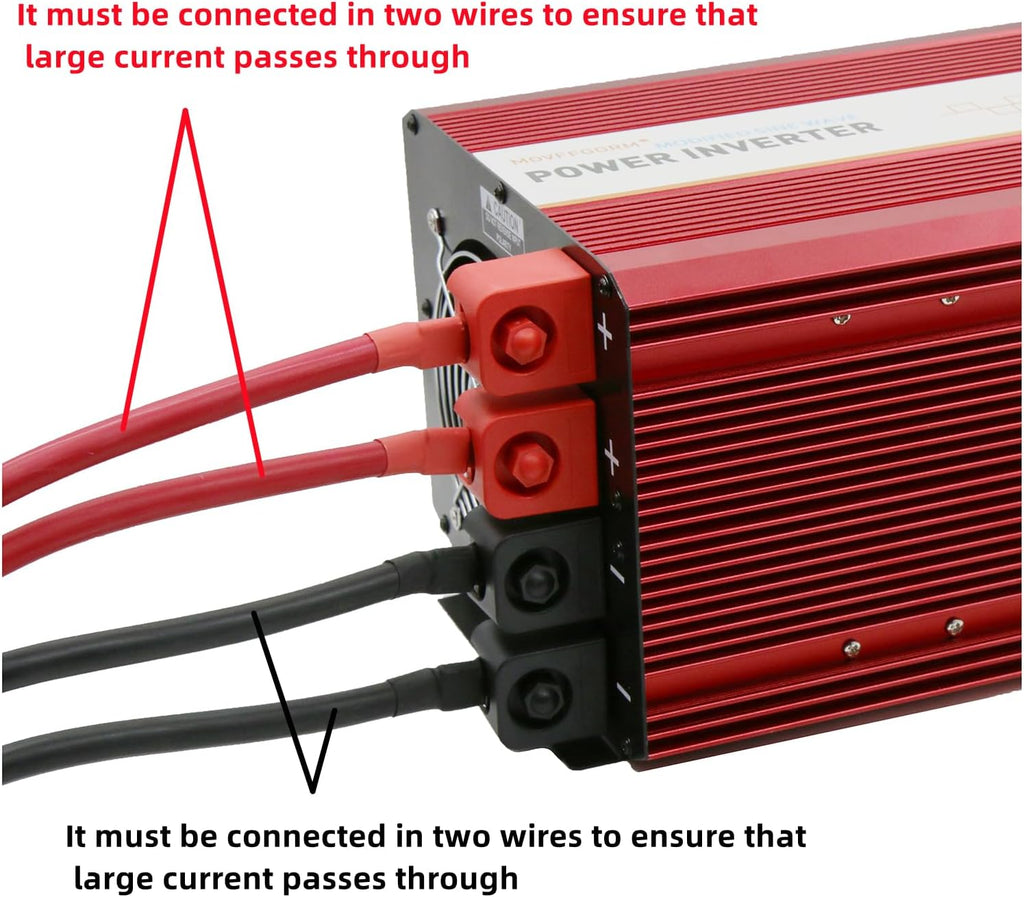 5000W 12V Modified sine Wave Power Inverter,Peak 10000 watt, Car/Truck DC 12V to 110V 4AC Converter, 2X 2.4A USB Ports,with 18W Type-C Quick Charge Port,LCD Digital Display MOVFFGGRM