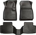 Husky Liners Weatherbeater Floor Mats | Fits 2011-2019 Ford Fiesta | Front & 2nd Row, 3-pc Black - 98751