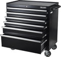 Tool Chest, 6 Drawers Rolling Tool Cabinet, Lockable Wheels, Ball Bearing Sliders, Black Powder Coating, Metal Tool Storage Cart, Suitable for Garage, Warehouse, Workshop