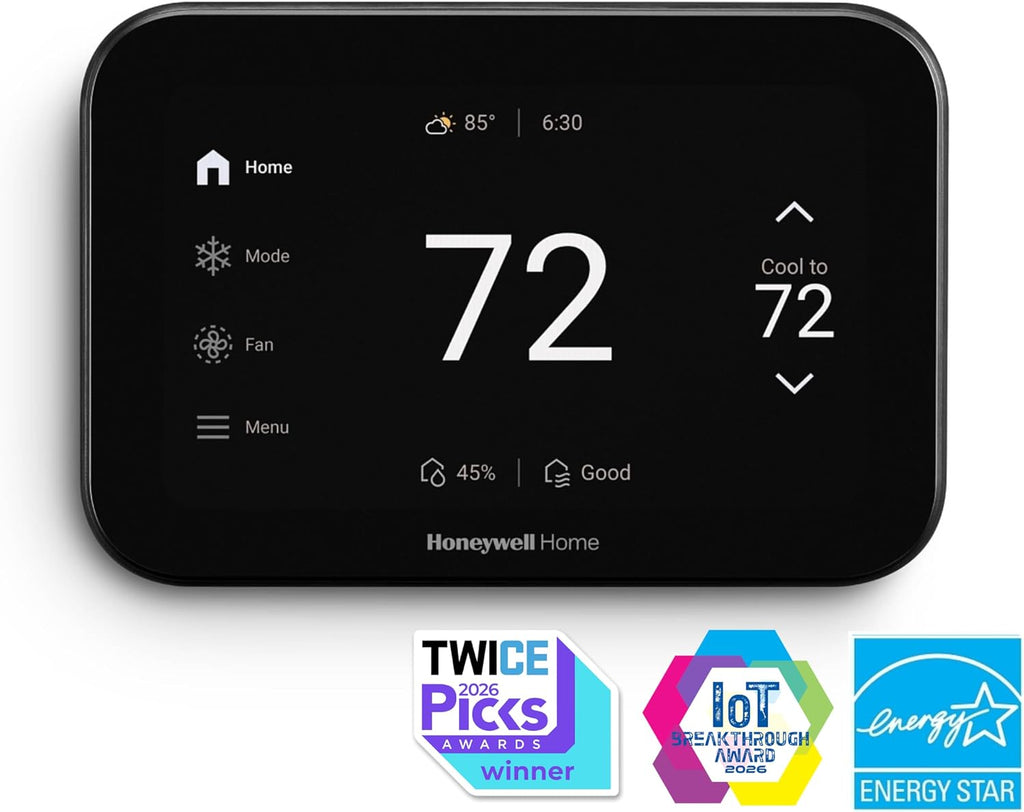 Honeywell Home X8S Premium Smart Programmable Wi-Fi Thermostat, Video Doorbell Access, Humidity Control, 5' Customizable Touchscreen, Sensor Feature, Energy Star, Works w/Alexa,Matter,Apple,Google
