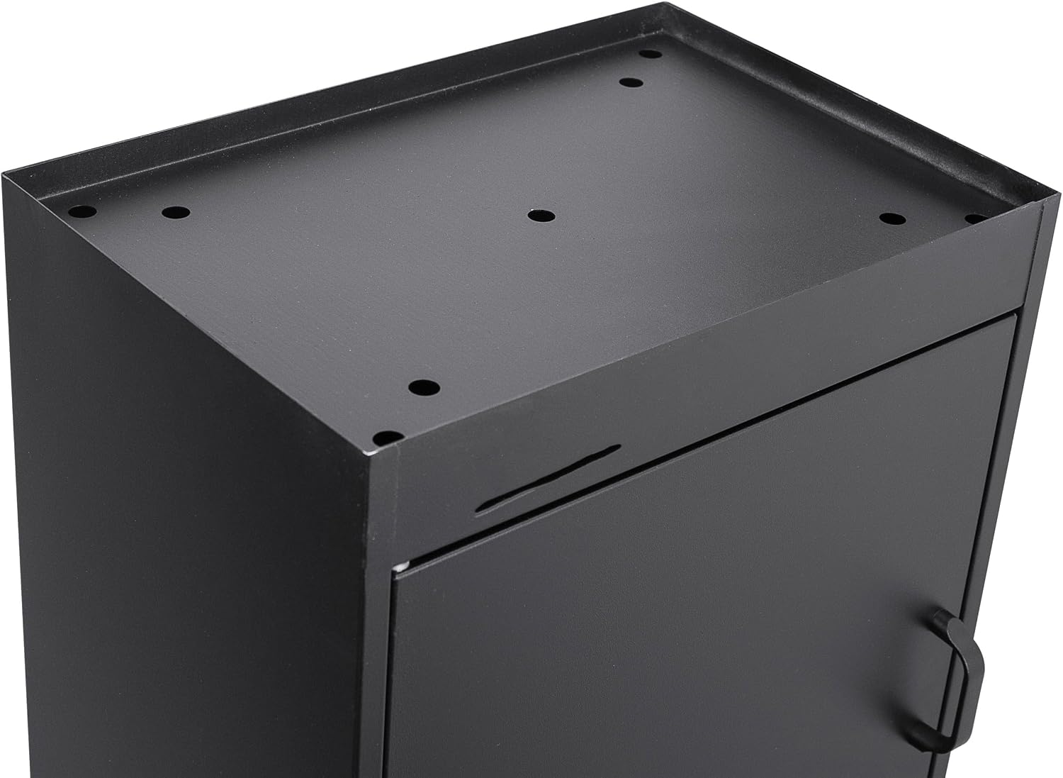 Winbest Steel Freestanding Floor Lockable Drop Slot Mail Box with Parcel Compartment, Black