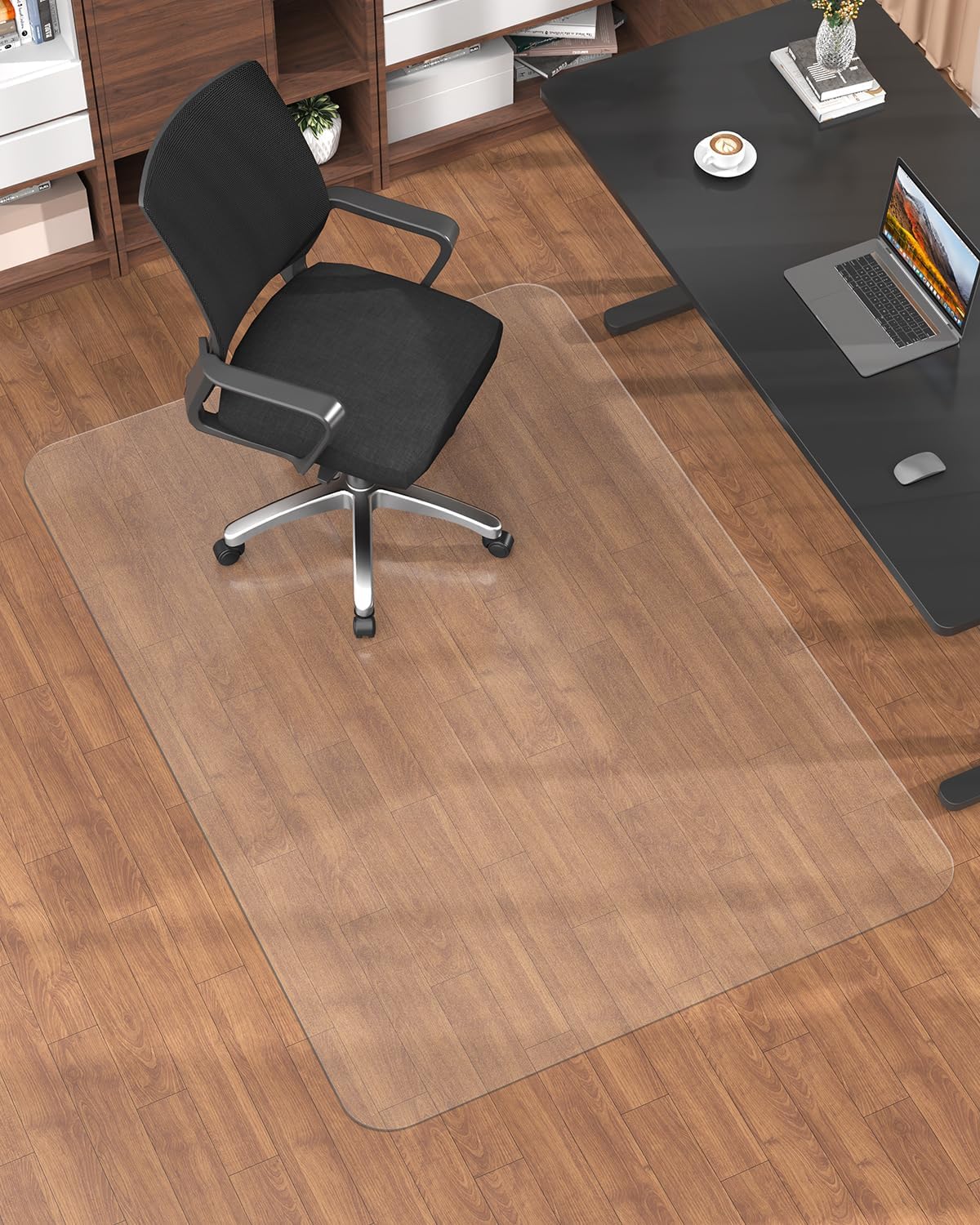 Blvornl Frosted Clear Chair Mat for Hardwood Floor, 47.2'*60' Hard Material Office Chair Mat, Memory Plastic Computer Chair Pad for Rolling Chairs, Desk Floor Rug for Office and Home