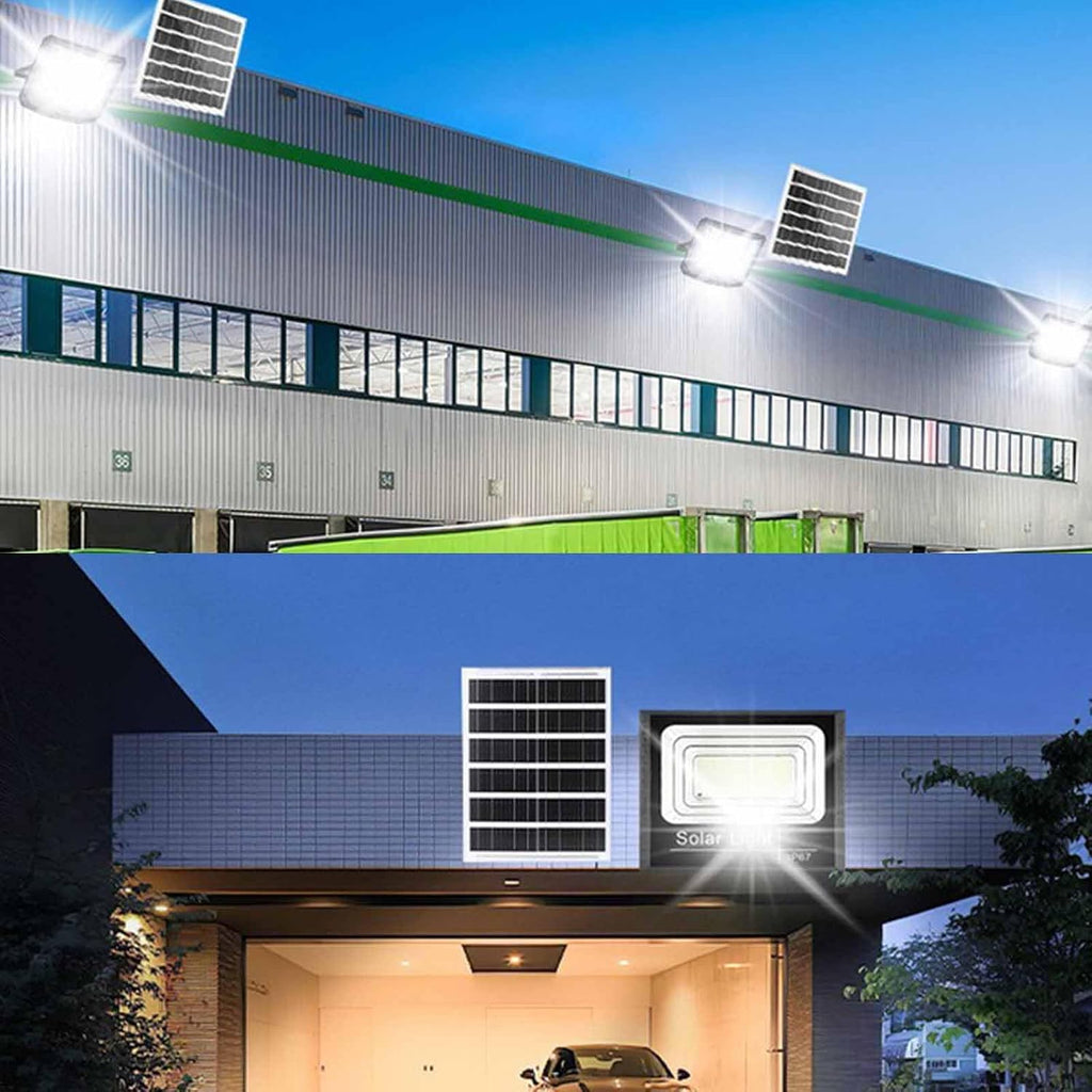 Ultra Bright Courtyard Emergency 600W Solar Light Timer Remote Control IP67 Waterproof Outdoor Solar Floodlight 20000Mah for Patio, Pathway