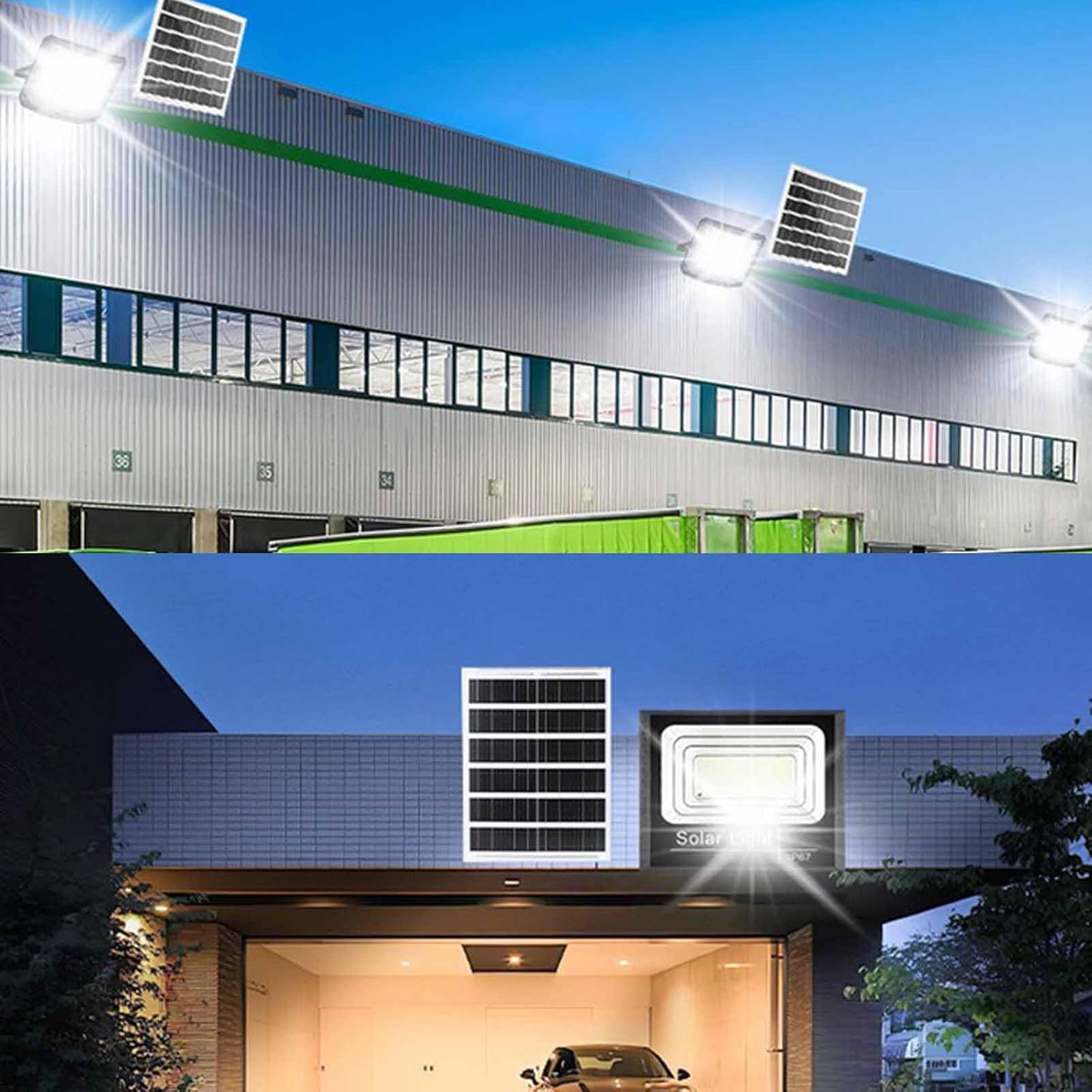 Ultra Bright Courtyard Emergency 600W Solar Light Timer Remote Control IP67 Waterproof Outdoor Solar Floodlight 20000Mah for Patio, Pathway