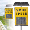 23.6'X35.4'Radar Speed Sign - Integrated Solar Power, Radar Speed Display Sign, for Highways, Speed-Limited Roads with Remote Control and Accessories
