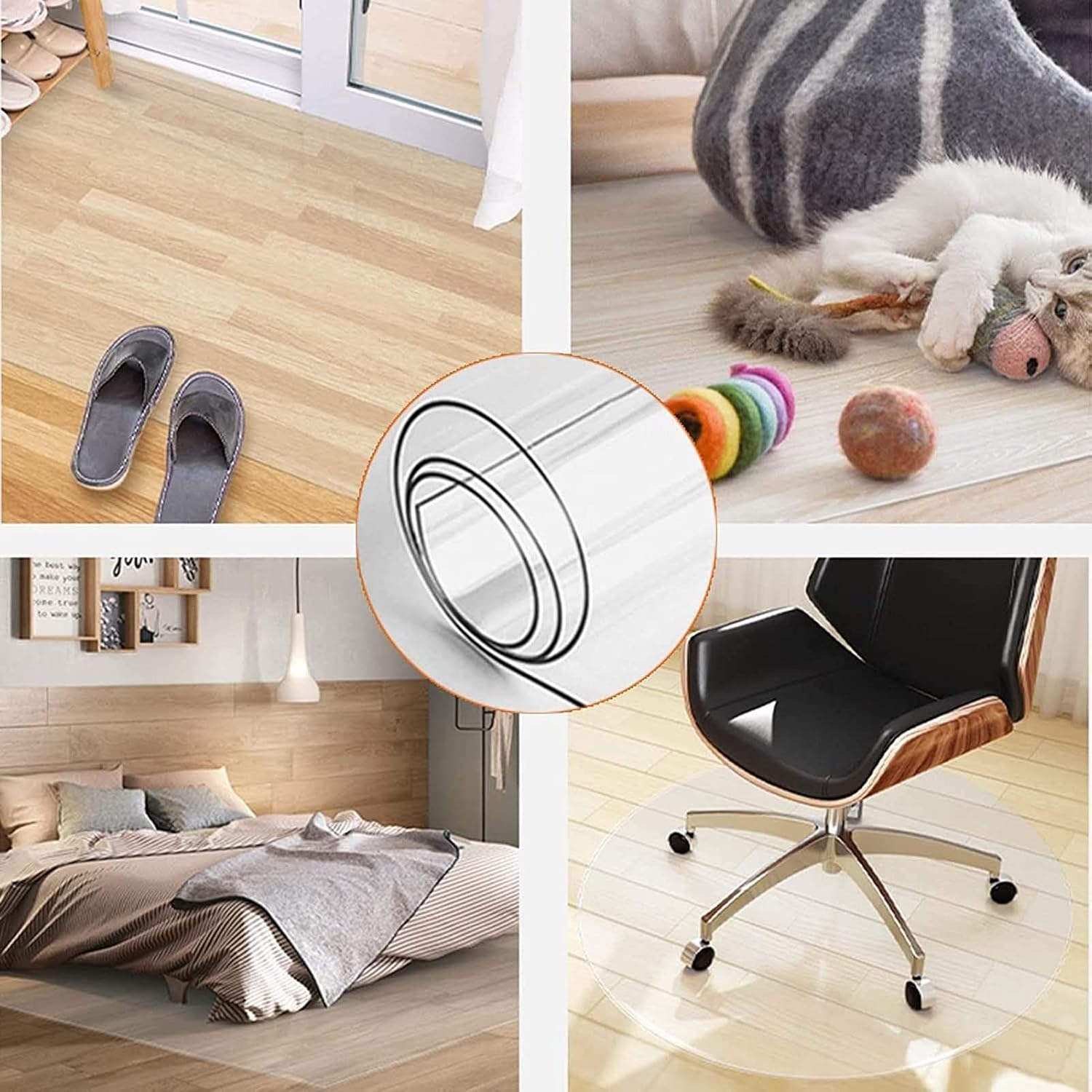 Clear Vinyl Runner Rug Protector Waterproof Non Slip Carpet Pad for Hardwood Floors 60cm/100cm/120cm/130cm/140cm/150cm/160cm Wide