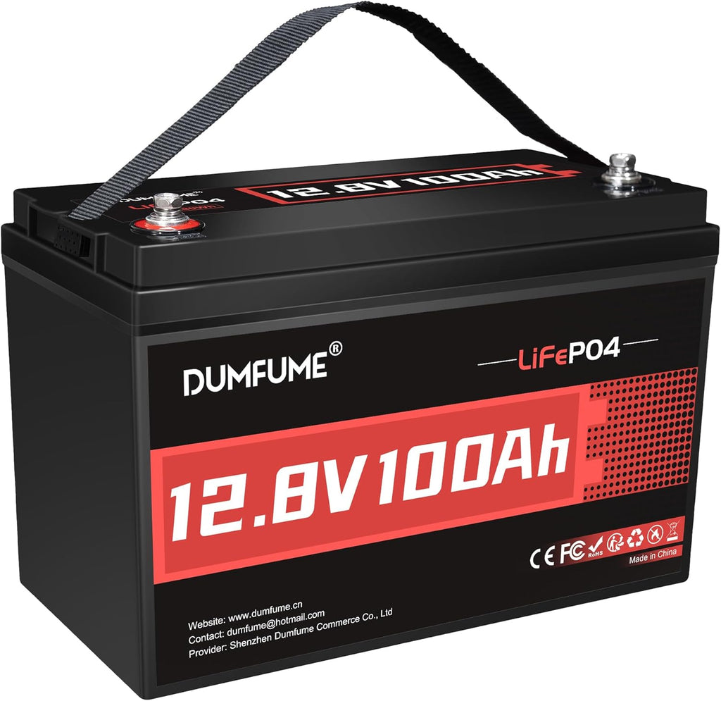 12V 100Ah LiFePO4 Lithium Battery Built-in 100A BMS, Group 31 Rechargeable Battery 6000+ Cycles 1280Wh Perfect for RVs MotorHomes, Camper, Solar System, and Off-Grid