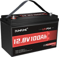 12V 100Ah LiFePO4 Lithium Battery Built-in 100A BMS, Group 31 Rechargeable Battery 6000+ Cycles 1280Wh Perfect for RVs MotorHomes, Camper, Solar System, and Off-Grid